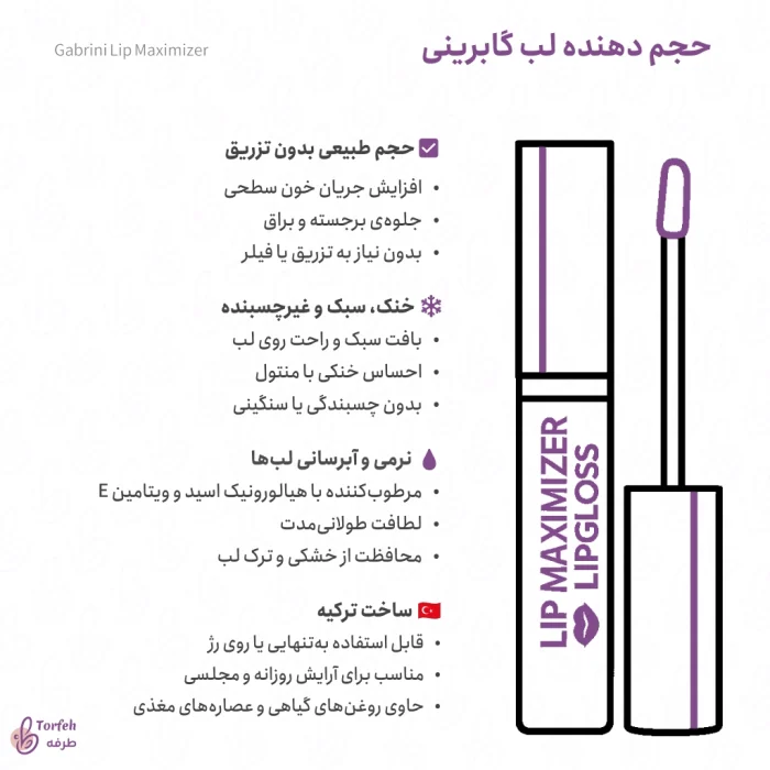 اینفوگرافی حجم دهنده لب گابرینی